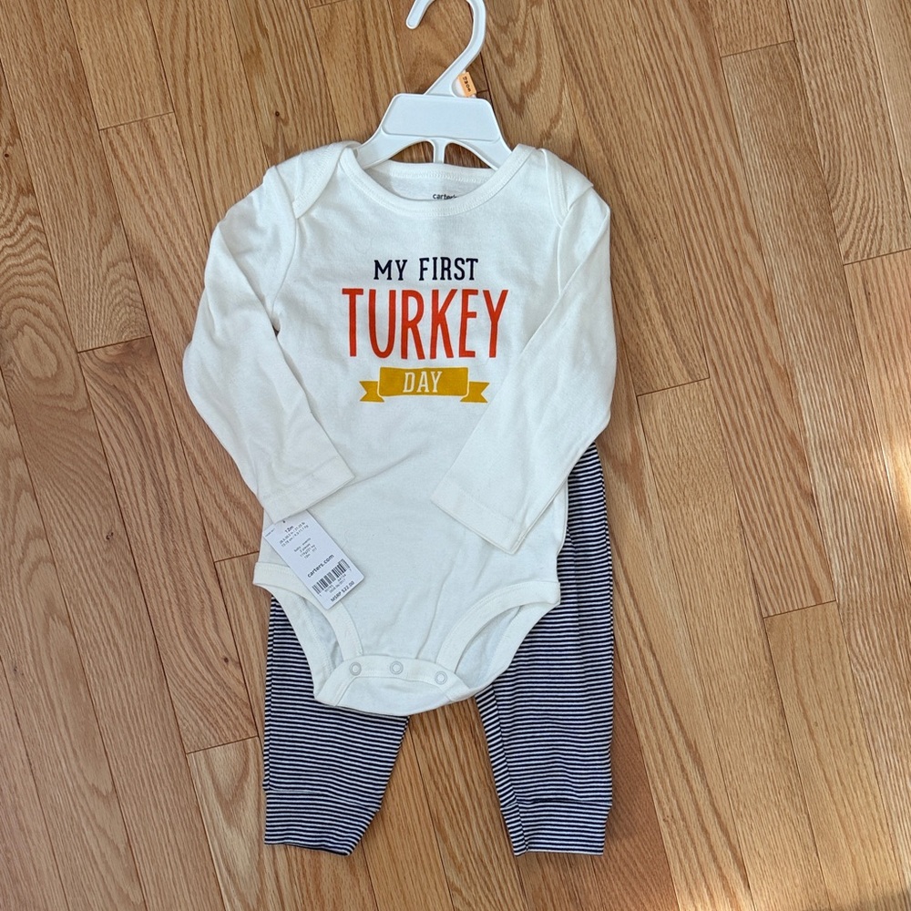 Carter's Cream 'My First' Baby Onesie